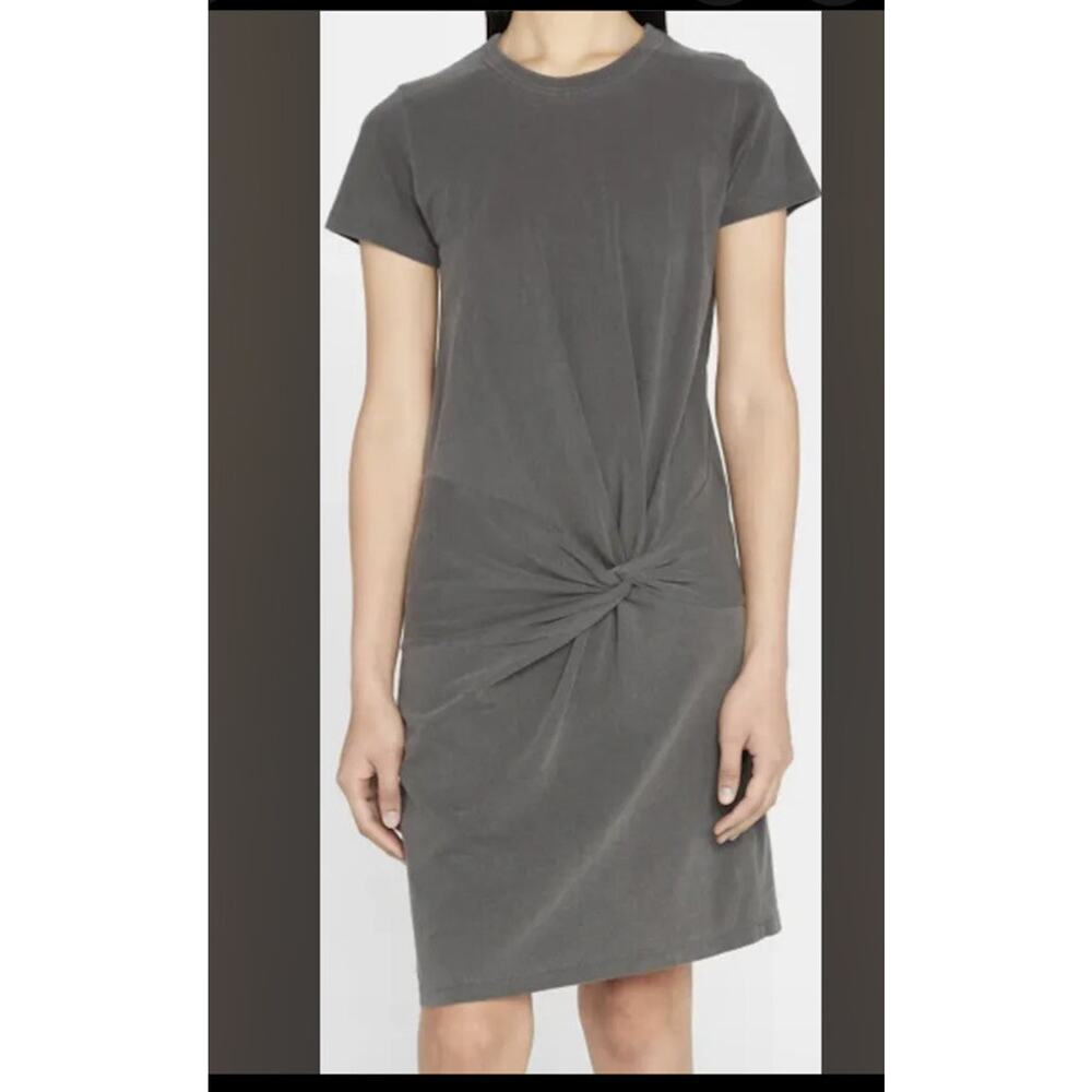 NSF brand Kadie short sleeve pigment black t shirt twist dress P $195